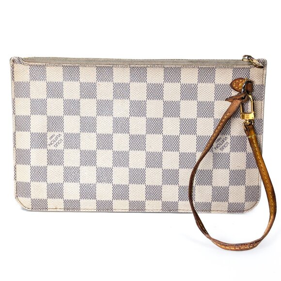 LOUIS VUITTON Damier Azur Neverfull Pouch - Picture 1 of 13